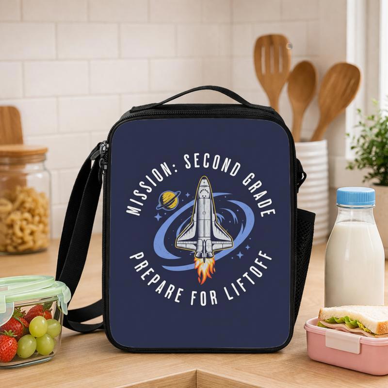 Rocket Lunch Bag Kids - Back To School Second Grade Fun Lunch Box Bag - Savourry