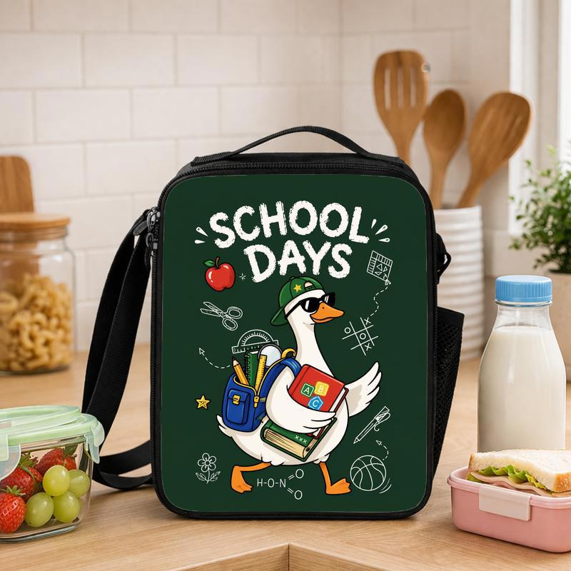 School Days Goose Lunch Bag - Cool Duck Back To School Kids Lunch Box Bag - Savourry