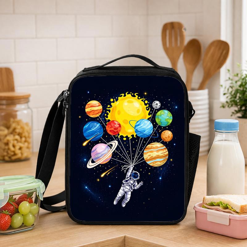 Solar System Lunch Bag Kids - Space Explorer Design Lunch Box Bag - Savourry