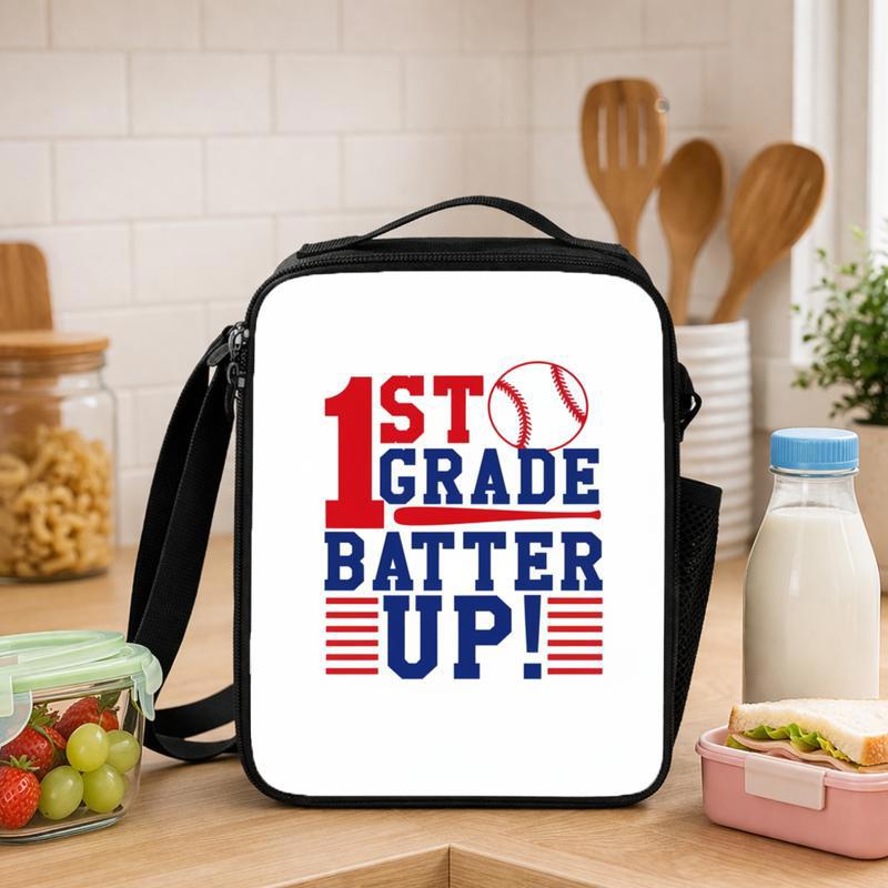 1st Grade Baseball Lunch Bag - Batter Up Kids School Bag Lunch Box Bag - Savourry
