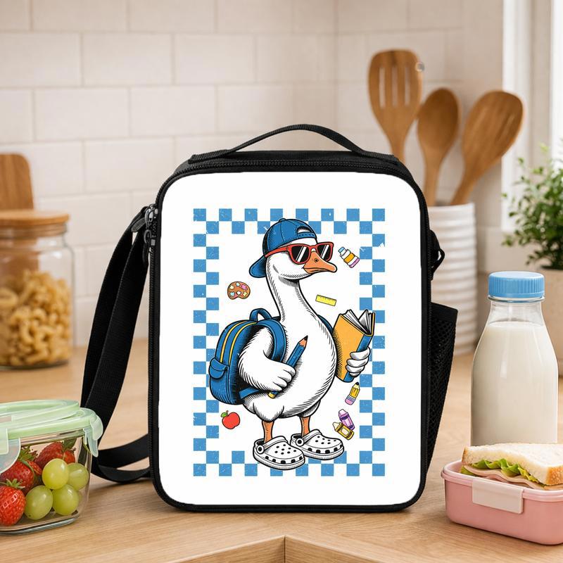 Trendy Goose Student Lunch Bag - Funny Back To School Kids Lunch Box Bag - Savourry