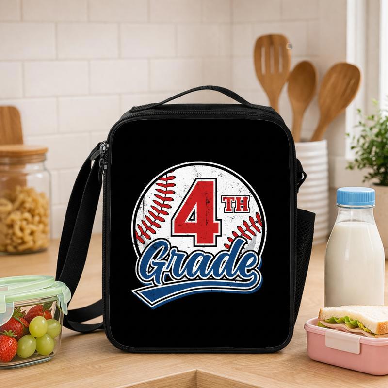 Vintage Custom Grade Baseball Lunch Bag - Back To School Kids Bag Lunch Box Bag - Savourry