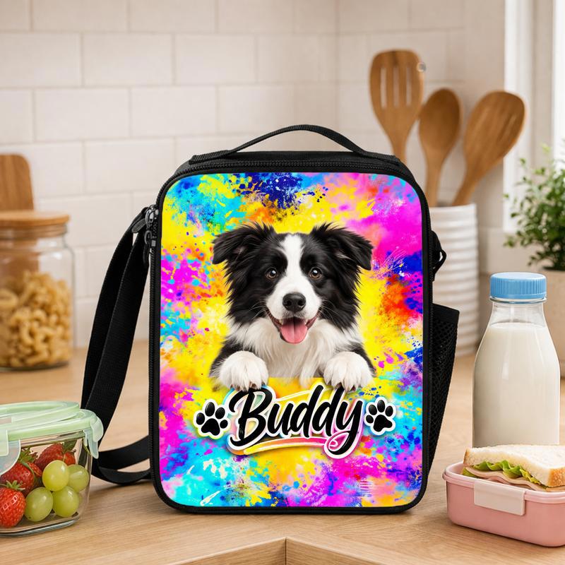 Watercolor Dog Portrait Lunch Box Bag - Savourry