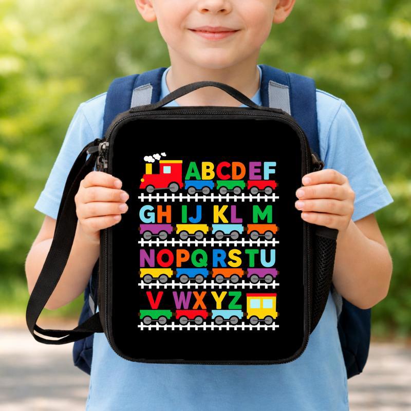 ABC Train Kids Lunch Bag - Alphabet Learning Back To School Lunch Box Bag