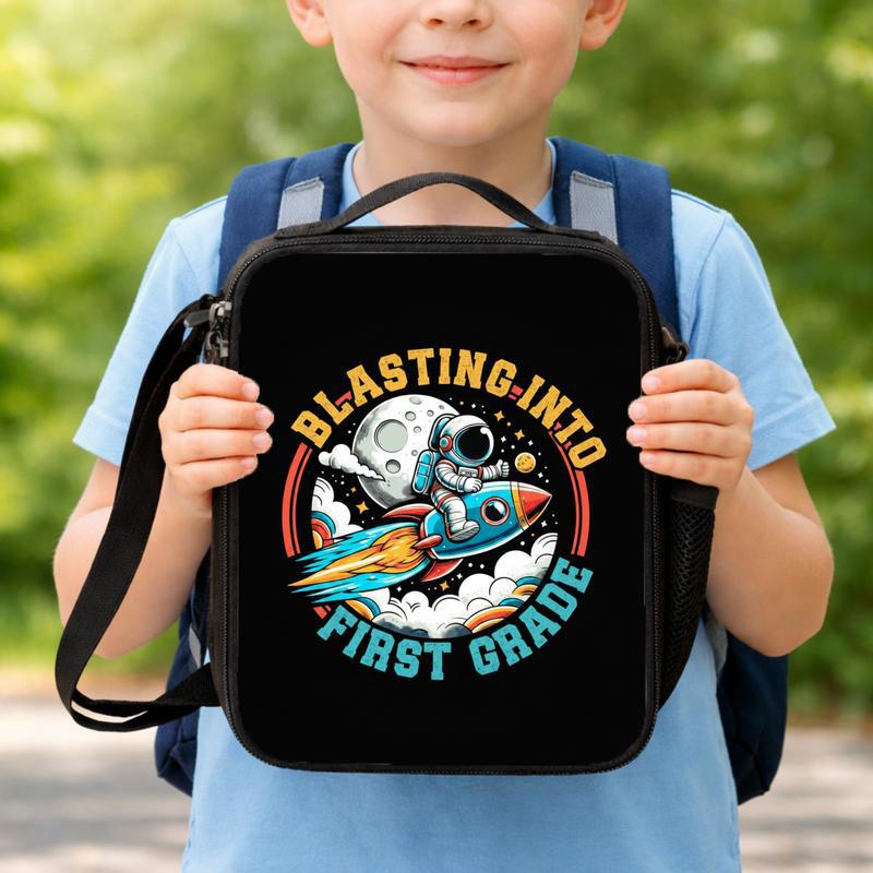 Astronaut Rocket Lunch Bag Kids - Back To School First Grade Lunch Box Bag