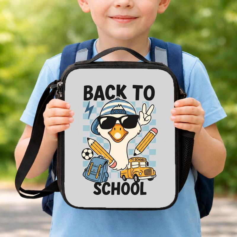 Back To School Goose Lunch Bag - Cool Kids School Lunch Box Bag Back To School Goose Lunch Bag - Cool Kids School Lunch Box Bag