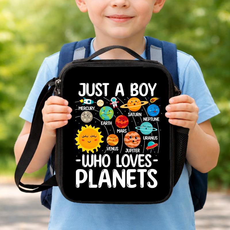 Boys Lunch Bag Space - Just A Boy Who Loves Planets Lunch Box Bag Boys Lunch Bag Space - Just A Boy Who Loves Planets Lunch Box Bag