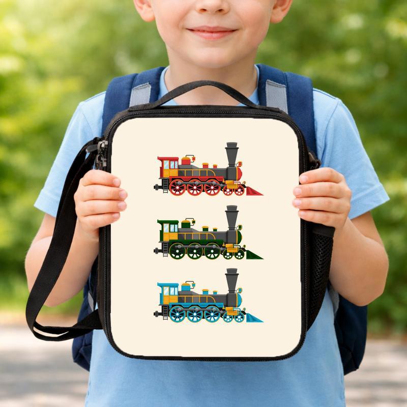 Classic Train Kids School Lunch Bag - Vintage Locomotive Bag Lunch Box Bag Classic Train Kids School Lunch Bag - Vintage Locomotive Bag Lunch Box Bag