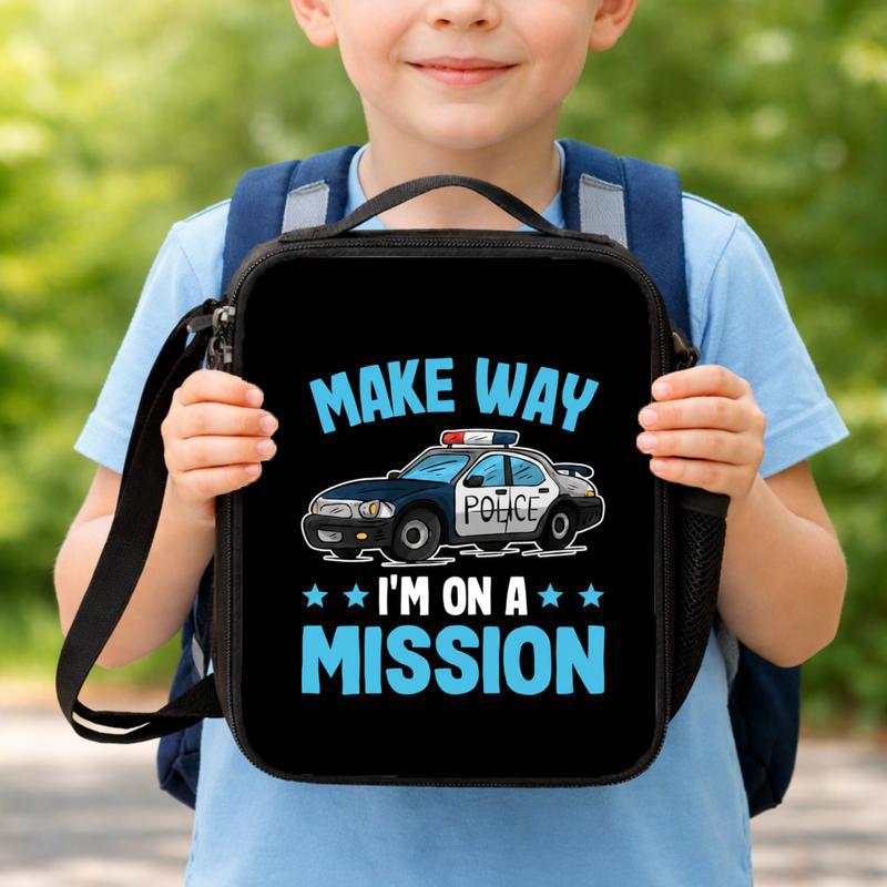 Cool Kids Police Car Lunch Bag - Make Way Mission Back To School Lunch Box Bag Cool Kids Police Car Lunch Bag - Make Way Mission Back To School Lunch Box Bag