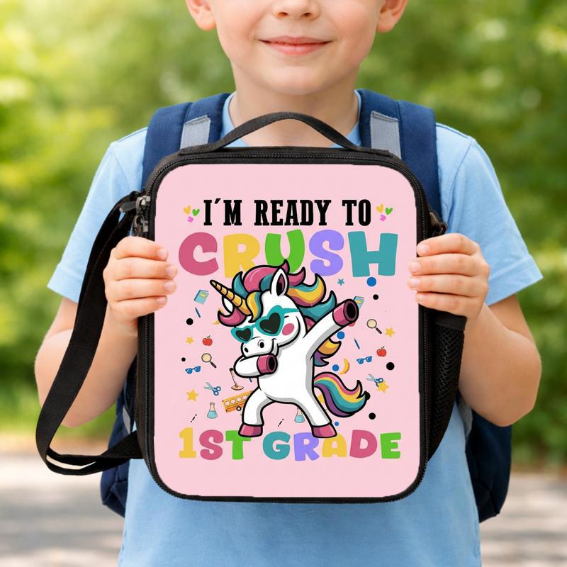 Crush First Grade Lunch Bag - Fun Unicorn Kids Style Lunch Box Bag Crush First Grade Lunch Bag - Fun Unicorn Kids Style Lunch Box Bag