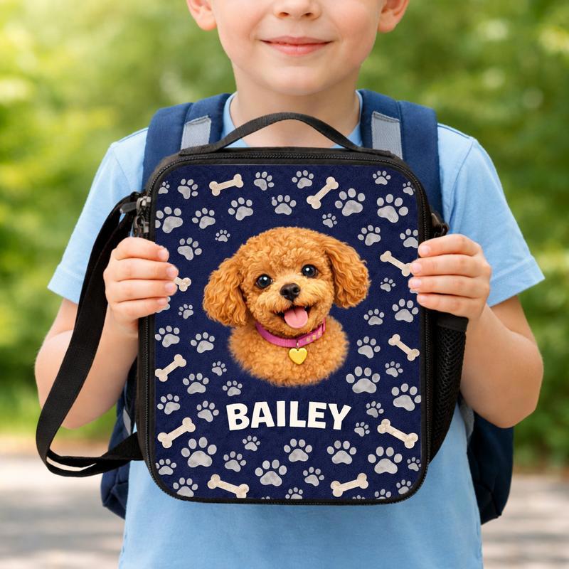 Custom Dog Portrait Lunch Box Bag