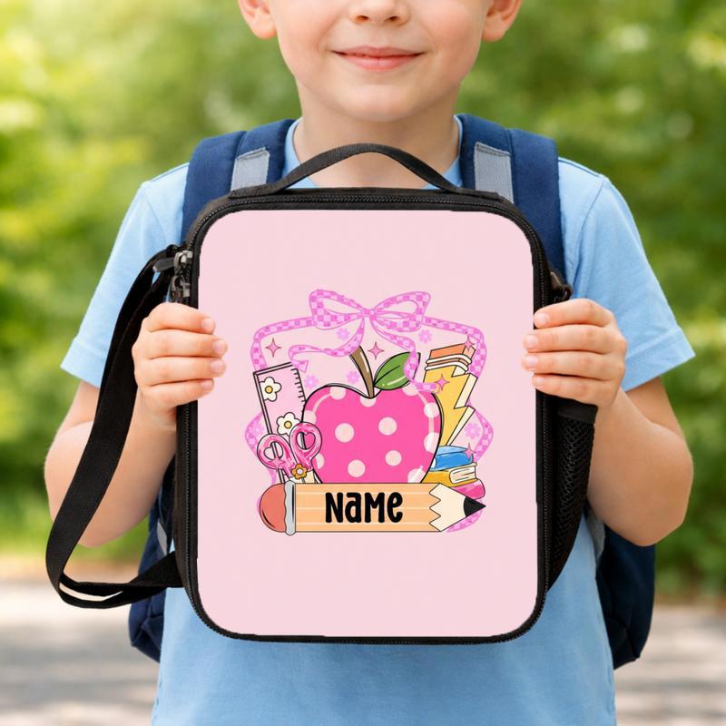 Custom Kids Name Back To School Shirt Shirt, Toddler Kid Kindergarten Shirt With Name, First Day Of School Shirt, Pencil Kids Name Shirt Lunch Box Bag