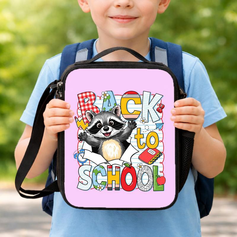 Cute Raccoon Lunch Bag - Kids Back To School Lunch Box Bag