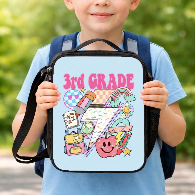 Elementary School Custom Grade Lunch Bag - Fun Learning Vibes Lunch Box Bag Elementary School Custom Grade Lunch Bag - Fun Learning Vibes Lunch Box Bag