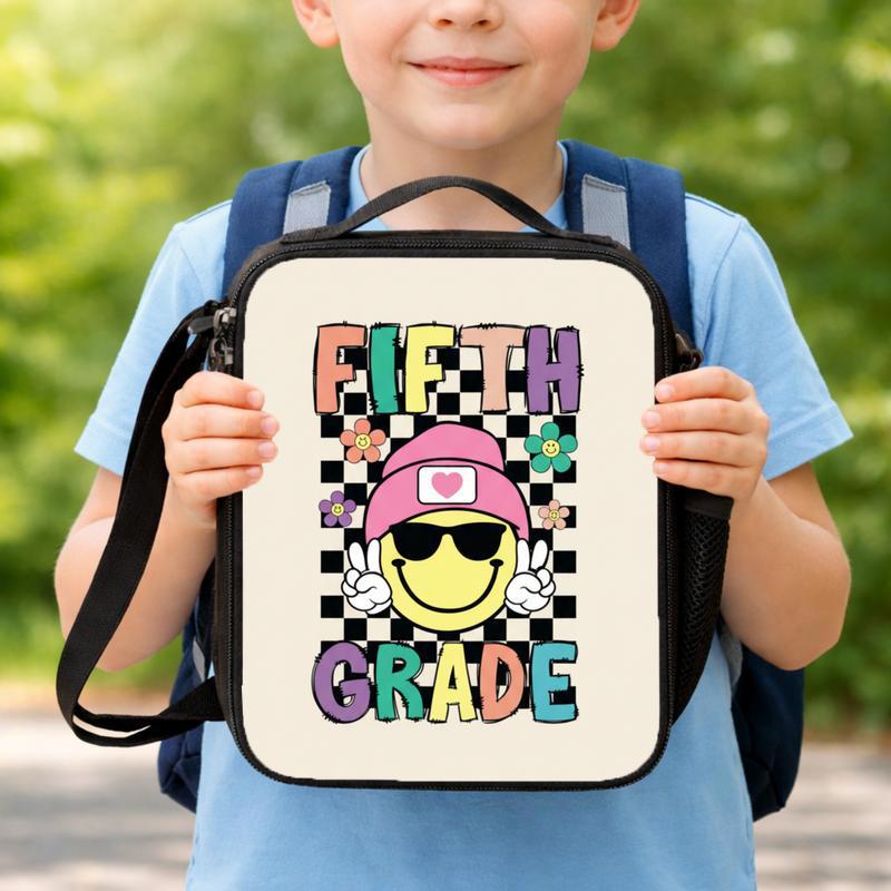 Fifth Grade Smiley Lunch Bag - Cool Kids Back To School Lunch Box Bag