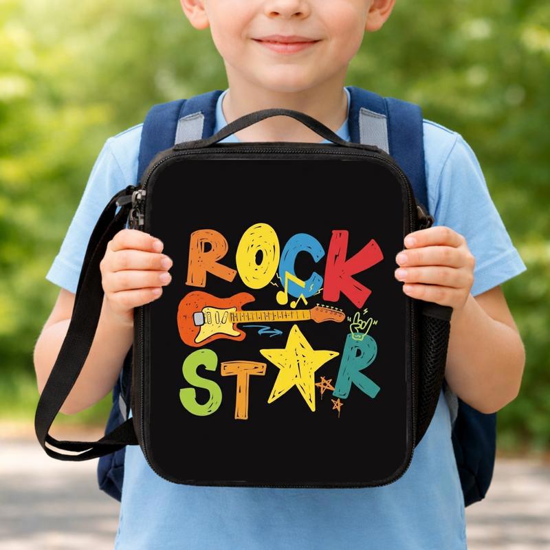 Fun Music Lunch Bag With Rockstar Style For Cool Students Lunch Box Bag