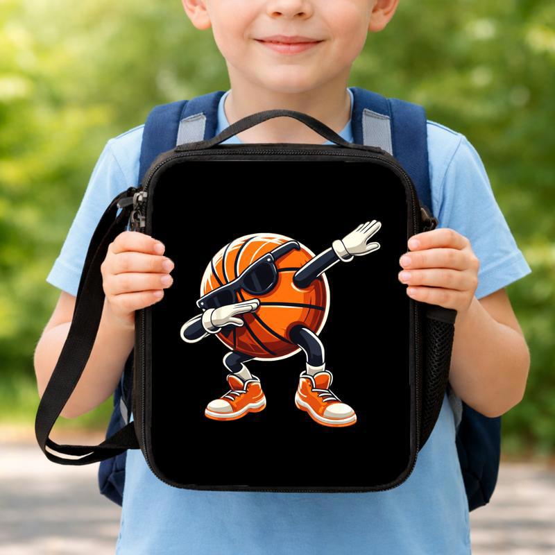 Funny Basketball Lunch Bag - Back To School Dabbing Ball Design Lunch Box Bag Funny Basketball Lunch Bag - Back To School Dabbing Ball Design Lunch Box Bag