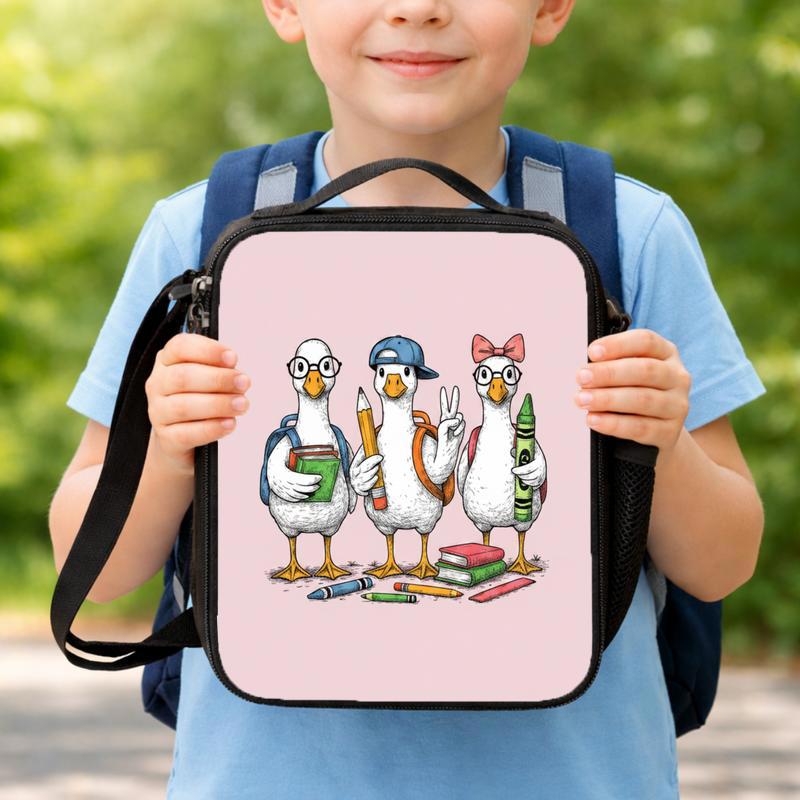 Funny Goose Friends Lunch Bag - Back To School Kids Lunch Box Bag