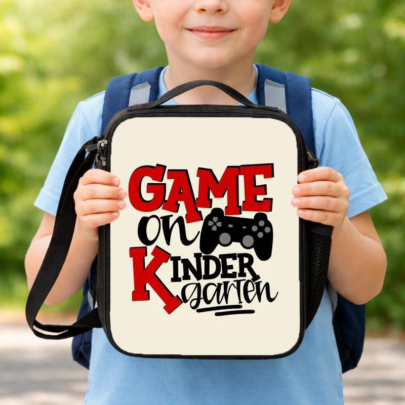 Game On Kindergarten Lunch Bag - Gamer Kids Back To School Lunch Box Bag Game On Kindergarten Lunch Bag - Gamer Kids Back To School Lunch Box Bag