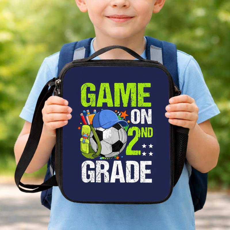 Game On 2nd Grade Lunch Bag - Boys Back To School Soccer Lunch Box Bag Game On 2nd Grade Lunch Bag - Boys Back To School Soccer Lunch Box Bag