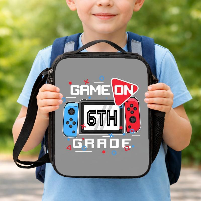 Game On 6th Grade Lunch Bag - Funny Middle School Back To School Lunch Box Bag Game On 6th Grade Lunch Bag - Funny Middle School Back To School Lunch Box Bag