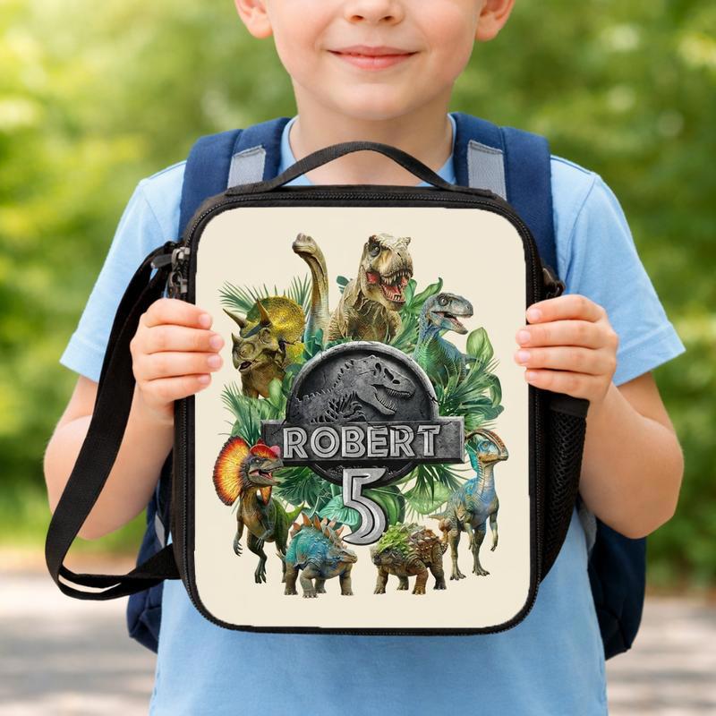 Jurassic Dino Lunch Bag - Personalized Kids School Lunch Box Bag Jurassic Dino Lunch Bag - Personalized Kids School Lunch Box Bag