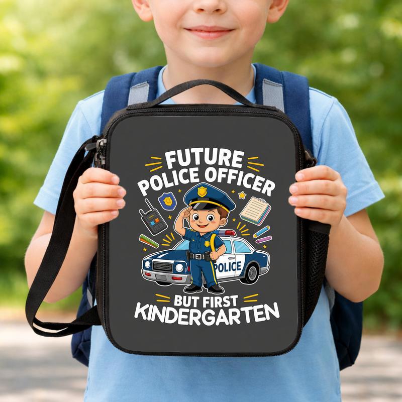 Kids Police Lunch Bag - Future Officer Back To School Gift Lunch Box Bag Kids Police Lunch Bag - Future Officer Back To School Gift Lunch Box Bag