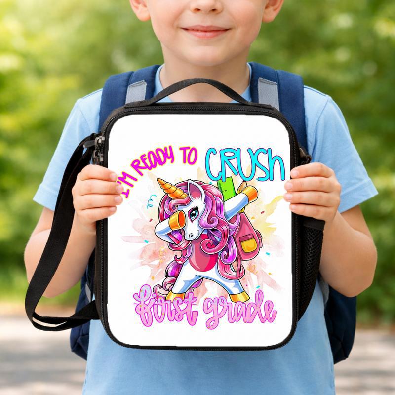 Kids Unicorn Lunch Bag - Ready To Crush School Year Lunch Box Bag