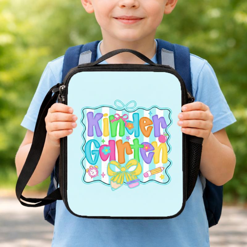 Kindergarten Lunch Bag - Cute Colorful Back To School Design Lunch Box Bag Kindergarten Lunch Bag - Cute Colorful Back To School Design Lunch Box Bag