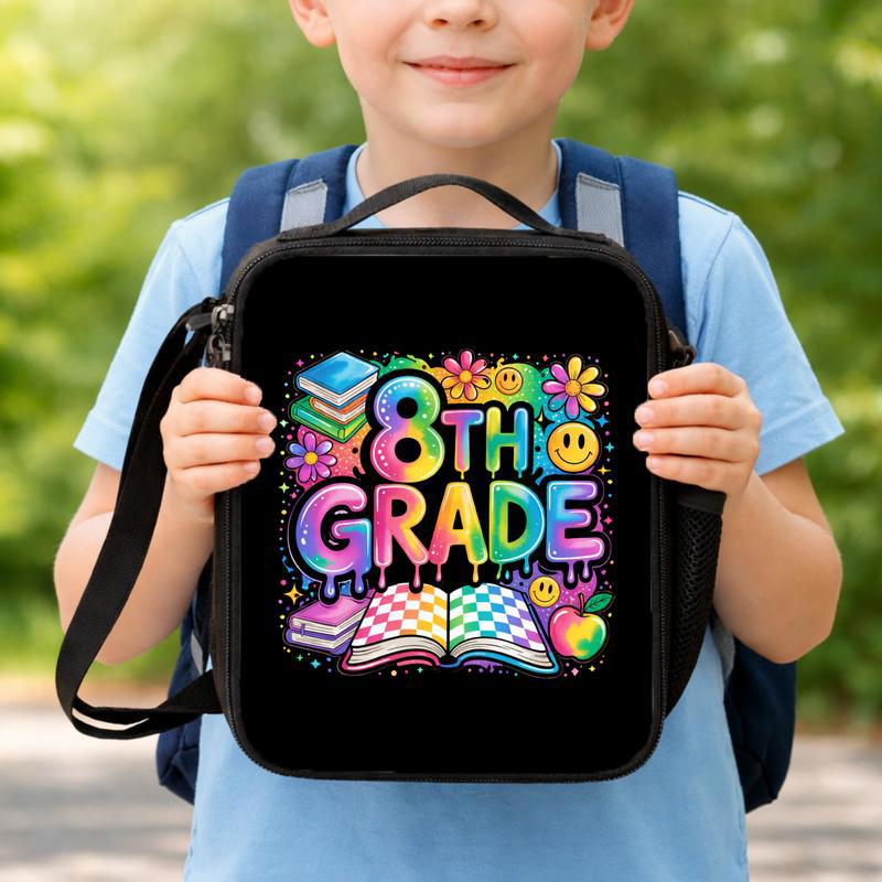 Middle School 8th Grade Lunch Bag - Bright Back To School Fun Lunch Box Bag