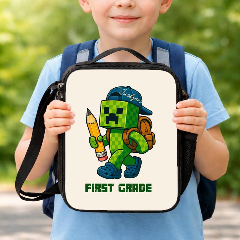 Personalized Gamer Lunch Bag - First Grade Adventure School Fun Lunch Box Bag Personalized Gamer Lunch Bag - First Grade Adventure School Fun Lunch Box Bag