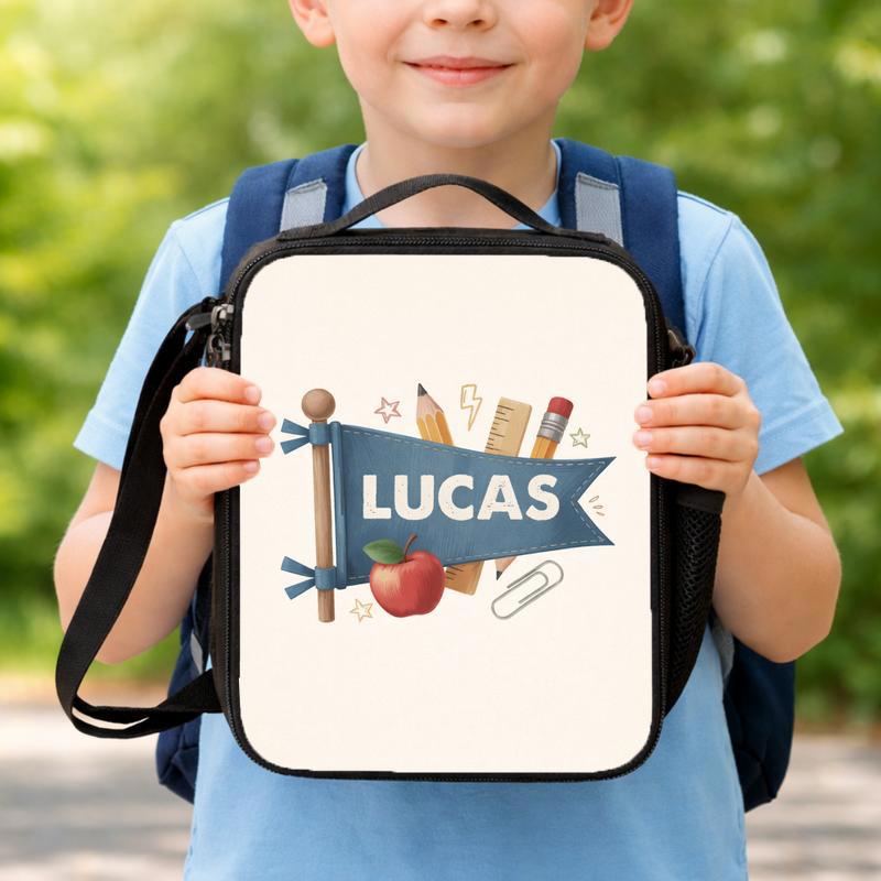 Personalized Kids Lunch Bag - Elementary School Name Design Lunch Box Bag