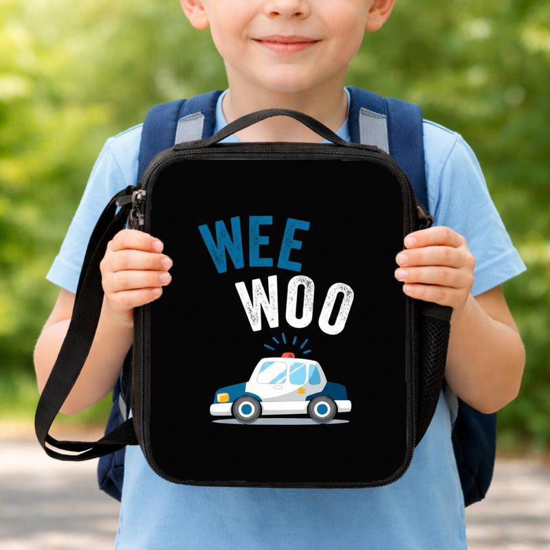 Police Lunch Bag Kids - Wee Woo Back To School Fun Design Lunch Box Bag Police Lunch Bag Kids - Wee Woo Back To School Fun Design Lunch Box Bag