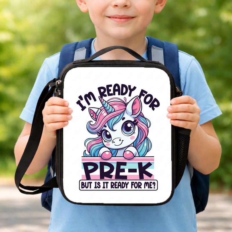 Pre K Unicorn Lunch Bag - Ready For School Kids Style Lunch Box Bag Pre K Unicorn Lunch Bag - Ready For School Kids Style Lunch Box Bag