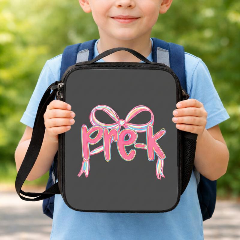 Pre-K Bow Lunch Bag - Cute Back To School Kids Lunch Box Bag Pre-K Bow Lunch Bag - Cute Back To School Kids Lunch Box Bag