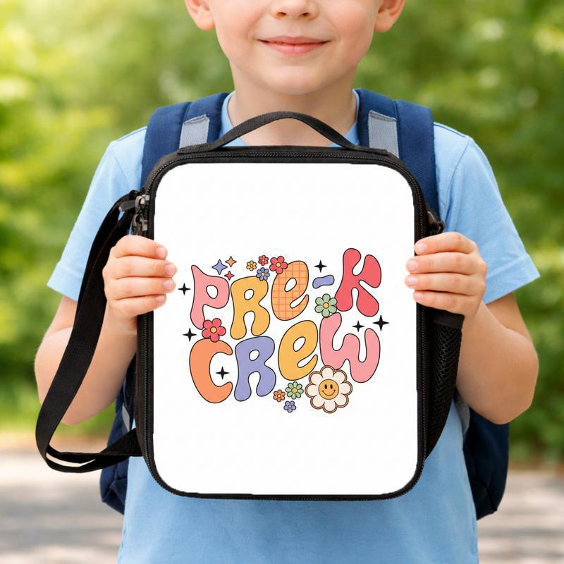 Pre-K Crew Lunch Bag - Cute Kids Back To School Lunch Box Bag Pre-K Crew Lunch Bag - Cute Kids Back To School Lunch Box Bag