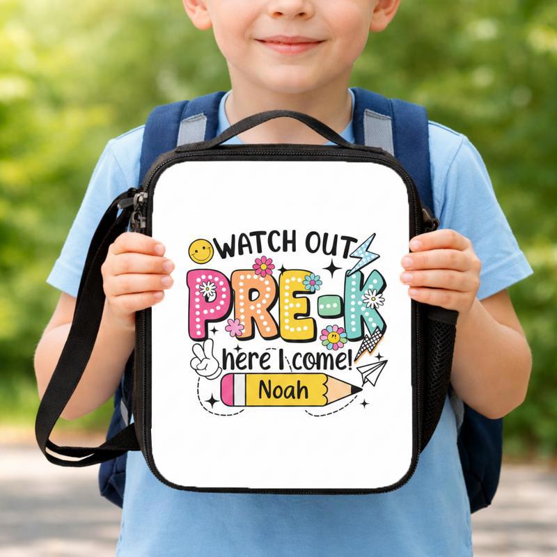 Pre-K Here I Come Lunch Bag - Cute Back To School Look Lunch Box Bag Pre-K Here I Come Lunch Bag - Cute Back To School Look Lunch Box Bag