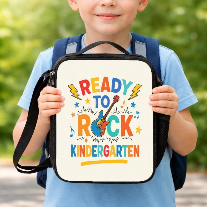 Ready To Rock Kindergarten Lunch Bag - Bright Kids Style Lunch Box Bag Ready To Rock Kindergarten Lunch Bag - Bright Kids Style Lunch Box Bag