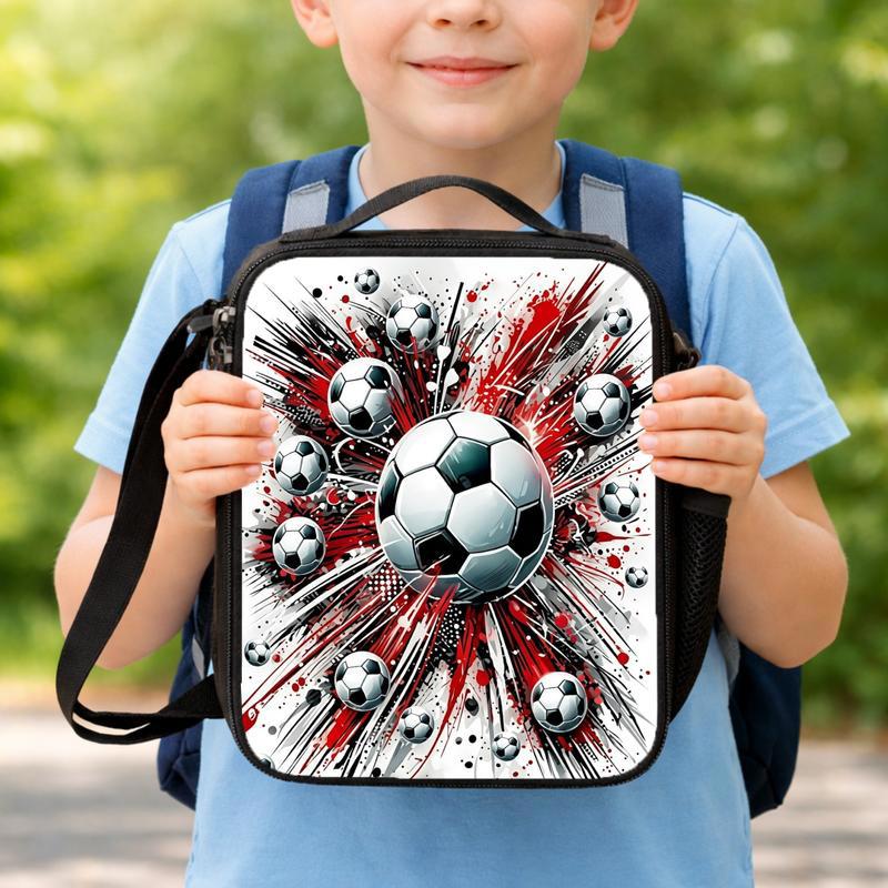 Soccer Graphic Lunch Bag - High Energy Sports Back To School Lunch Box Bag Soccer Graphic Lunch Bag - High Energy Sports Back To School Lunch Box Bag