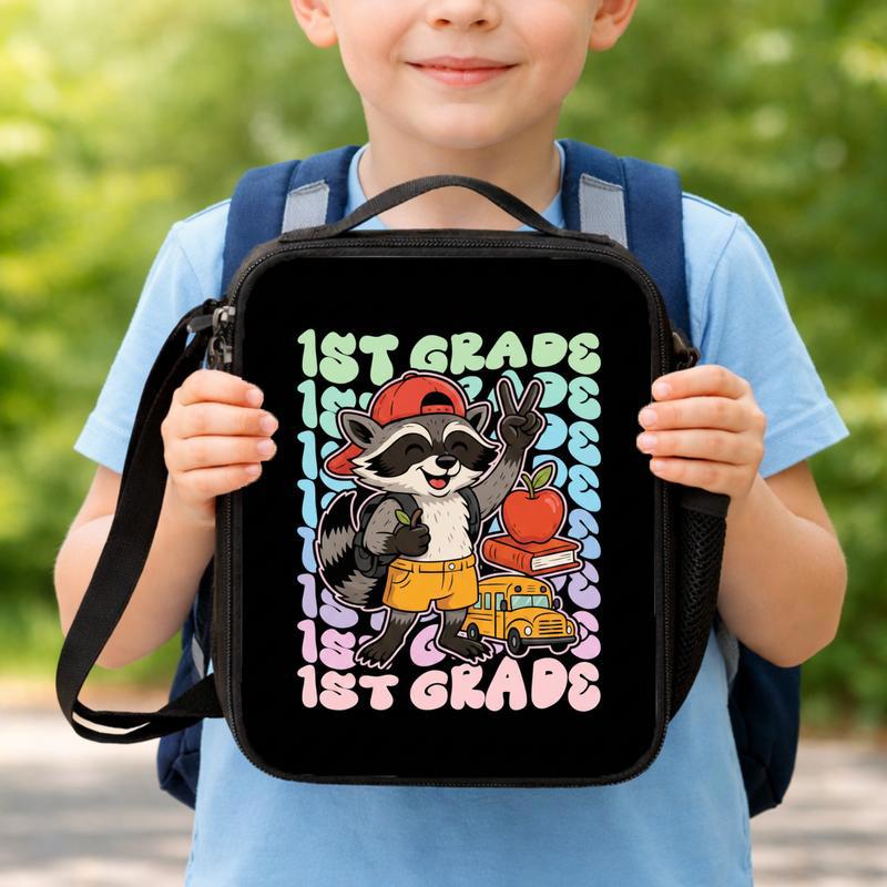 1st Grade Raccoon Lunch Bag - Kids Back To School Gift Lunch Box Bag 1st Grade Raccoon Lunch Bag - Kids Back To School Gift Lunch Box Bag