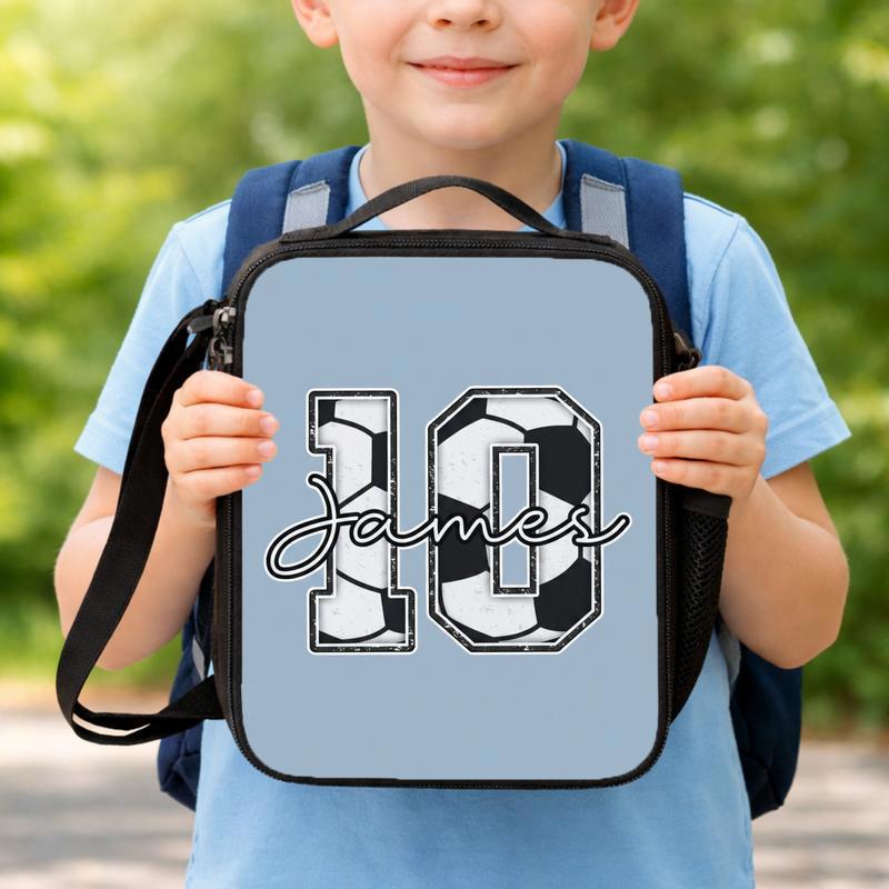 Style Personalized Soccer Lunch Bag With Name And Number Design Lunch Box Bag Style Personalized Soccer Lunch Bag With Name And Number Design Lunch Box Bag