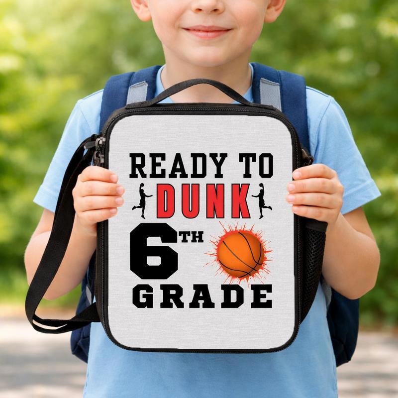 6th Grade Basketball Lunch Bag - Back To School Ready To Dunk Lunch Box Bag