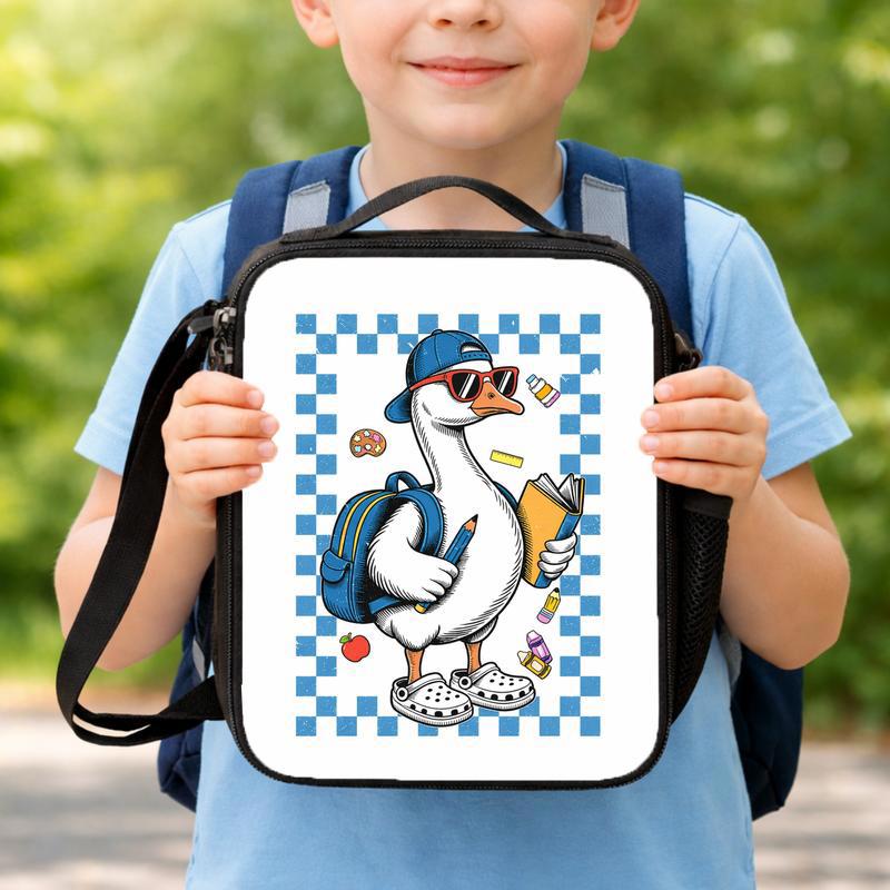 Trendy Goose Student Lunch Bag - Funny Back To School Kids Lunch Box Bag