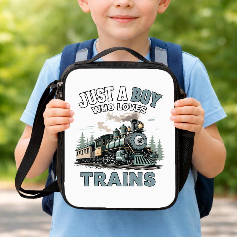 Vintage Train Kids Lunch Bag - Boy Who Loves Trains Gift Lunch Box Bag Vintage Train Kids Lunch Bag - Boy Who Loves Trains Gift Lunch Box Bag