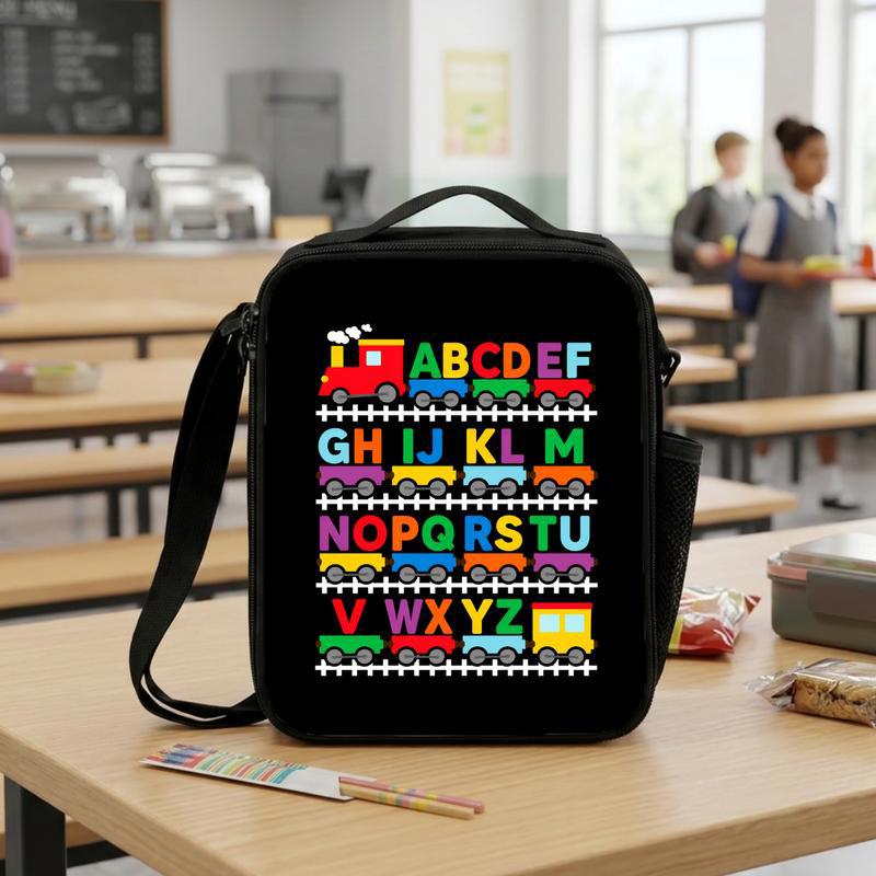 ABC Train Kids Lunch Bag - Alphabet Learning Back To School Lunch Box Bag