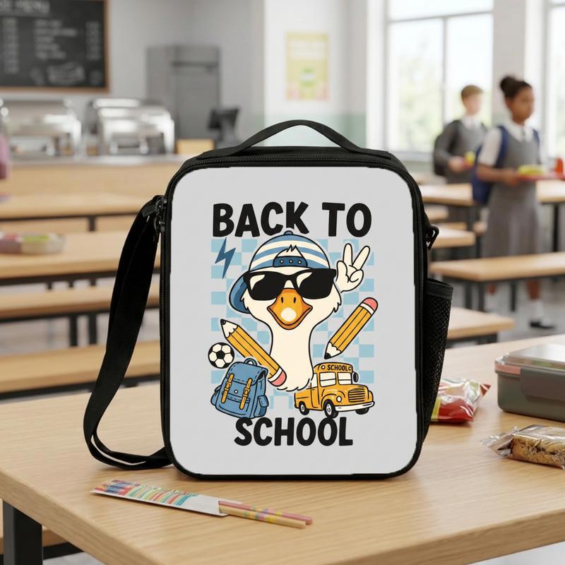 Back To School Goose Lunch Bag - Cool Kids School Lunch Box Bag Back To School Goose Lunch Bag - Cool Kids School Lunch Box Bag