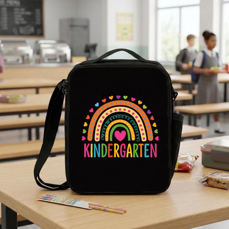 Back To School Lunch Bag - Bright Rainbow Kindergarten Style Lunch Box Bag Back To School Lunch Bag - Bright Rainbow Kindergarten Style Lunch Box Bag