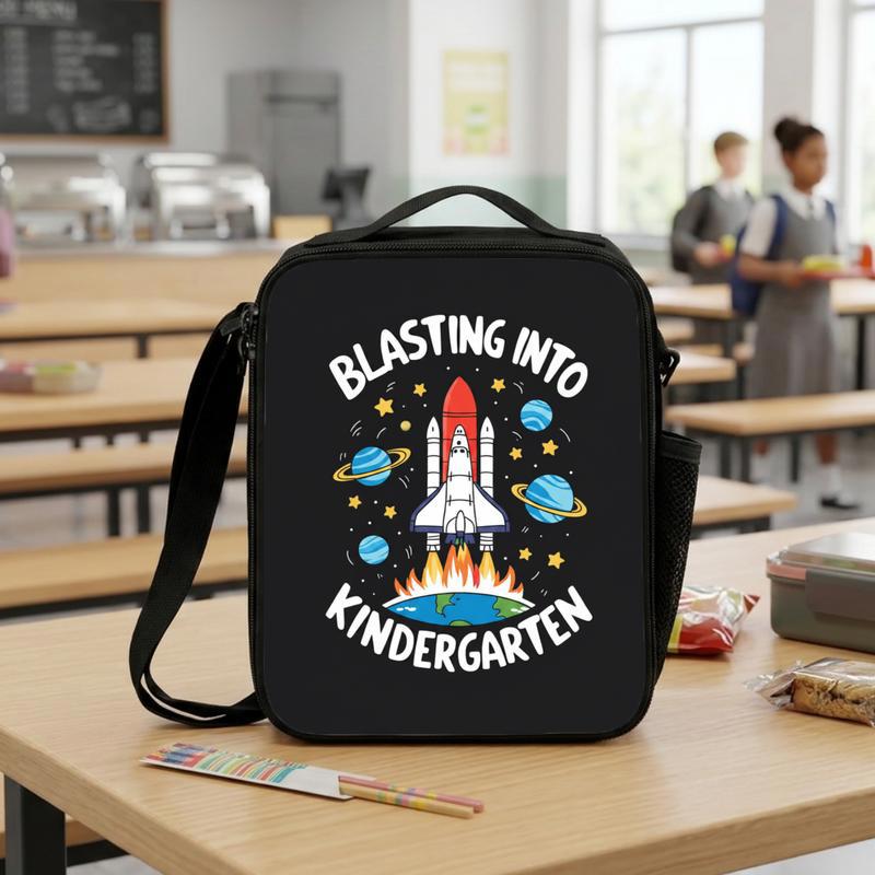 Blasting Into Kindergarten Lunch Bag - Kids Back To School Lunch Box Bag