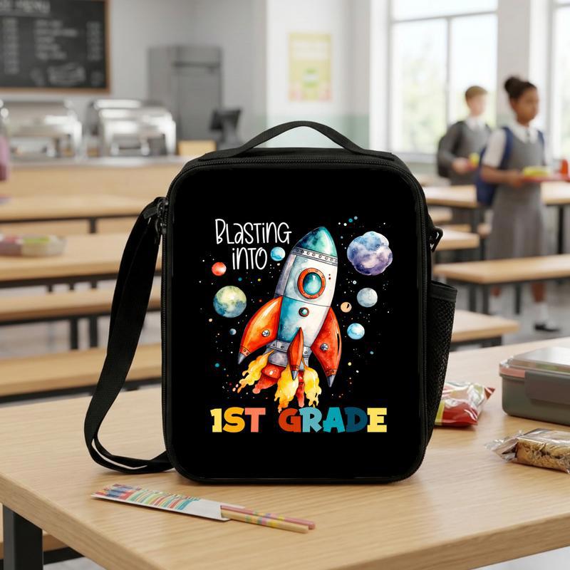 Blasting Into 1st Grade Rocket Lunch Bag - Back To School Space Theme Lunch Box Bag Blasting Into 1st Grade Rocket Lunch Bag - Back To School Space Theme Lunch Box Bag