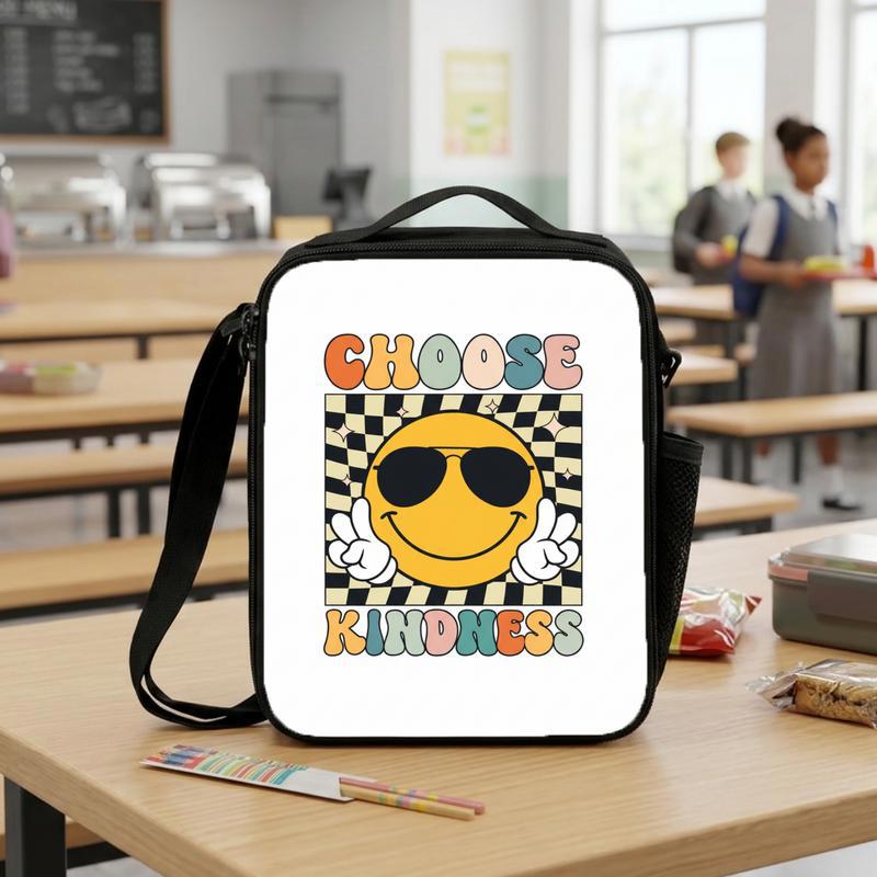 Choose Kindness Lunch Bag - Positive Smiley Kids Design Lunch Box Bag Choose Kindness Lunch Bag - Positive Smiley Kids Design Lunch Box Bag